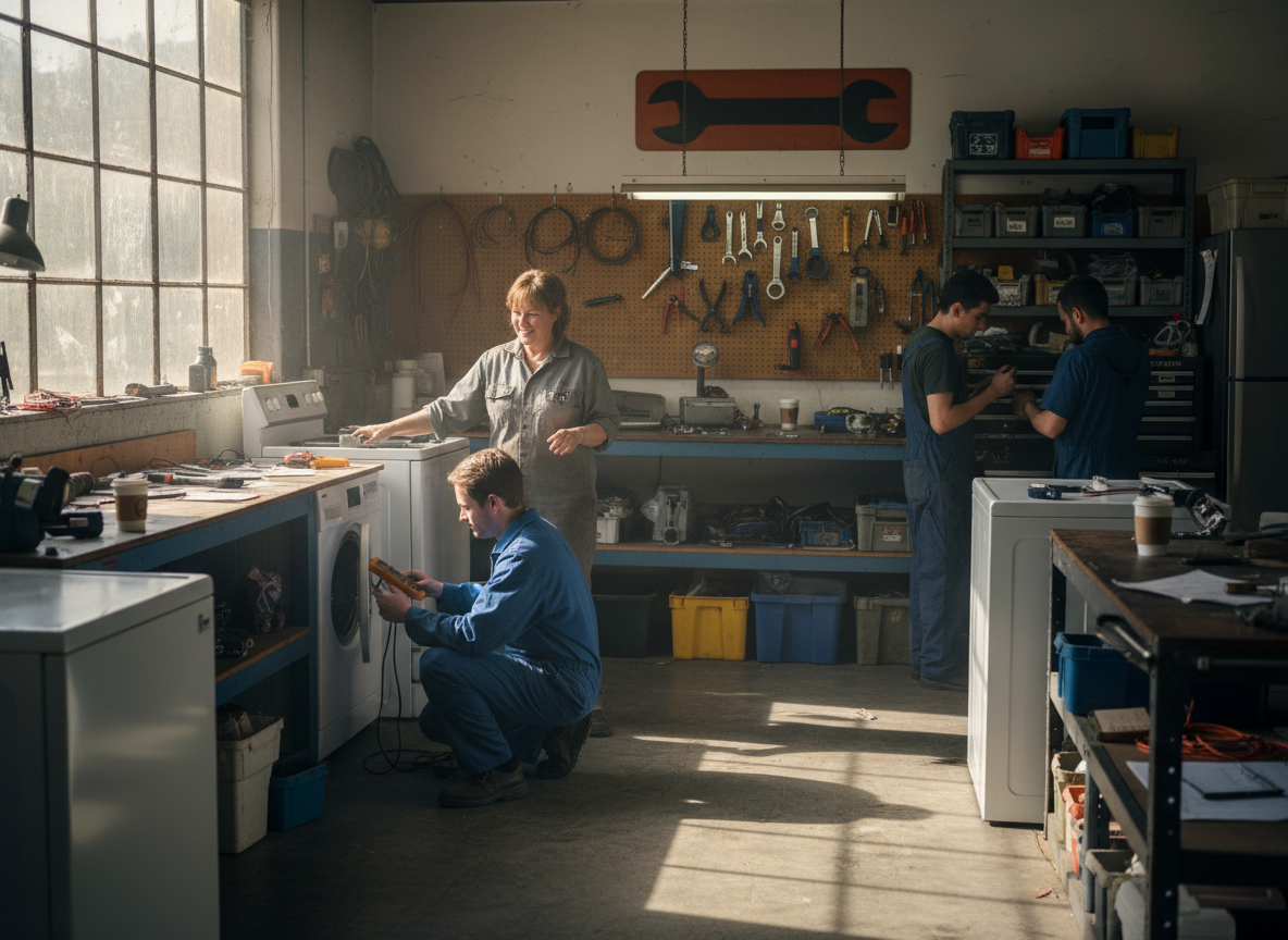 The Davis Appliance Repair team at work in Redwood City